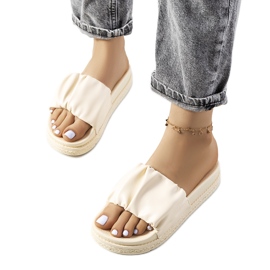 Béžové pantofle na platformě Baldwin béžový Béžové pantofle na platformě Baldwin béžový