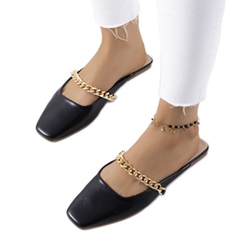 Černé elegantní pantofle značky Baras černý