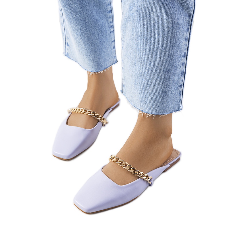 Fialové elegantní pantofle značky Baras fialový