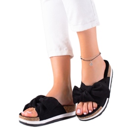 Marquiz Pantofle Na Platformě S Mašlí černý