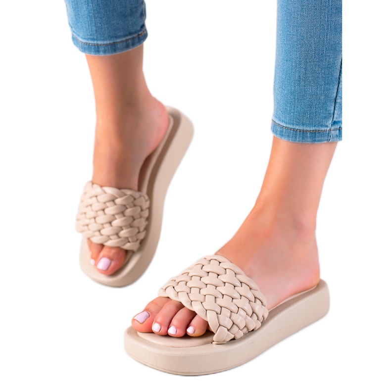 Mannika Pantofle Na Platformě béžový