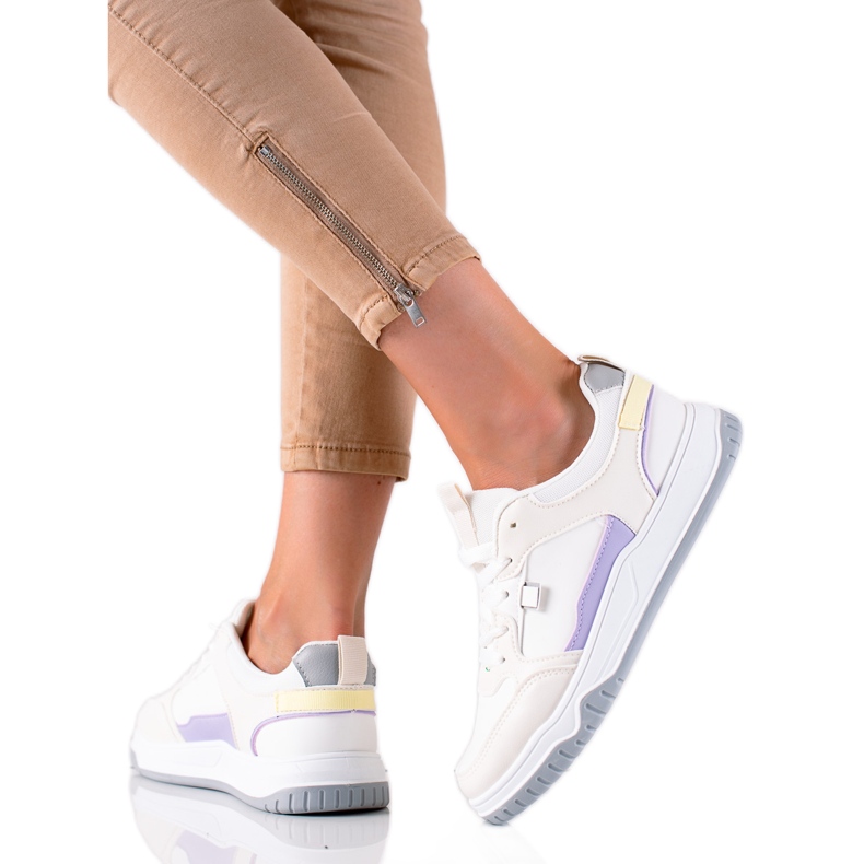 TRENDI Barevné sportovní boty bílý vícebarevný