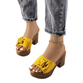 Žluté vysoké podpatky Sarthe žlutá