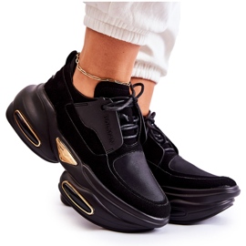 PS1 Dámské Tenisky Sportovní Boty Černé New Horizon černá