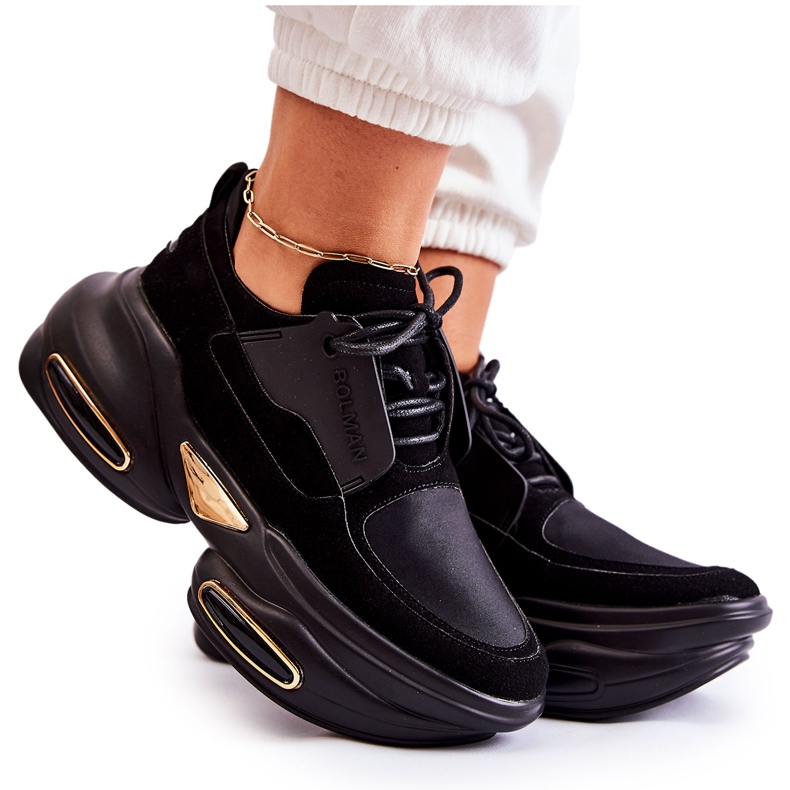 PS1 Dámské Tenisky Sportovní Boty Černé New Horizon černá