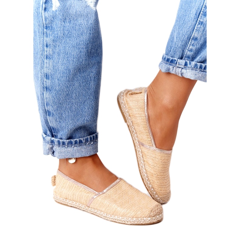 Espadrilles On Straw Sole Lu Boo Beige béžový