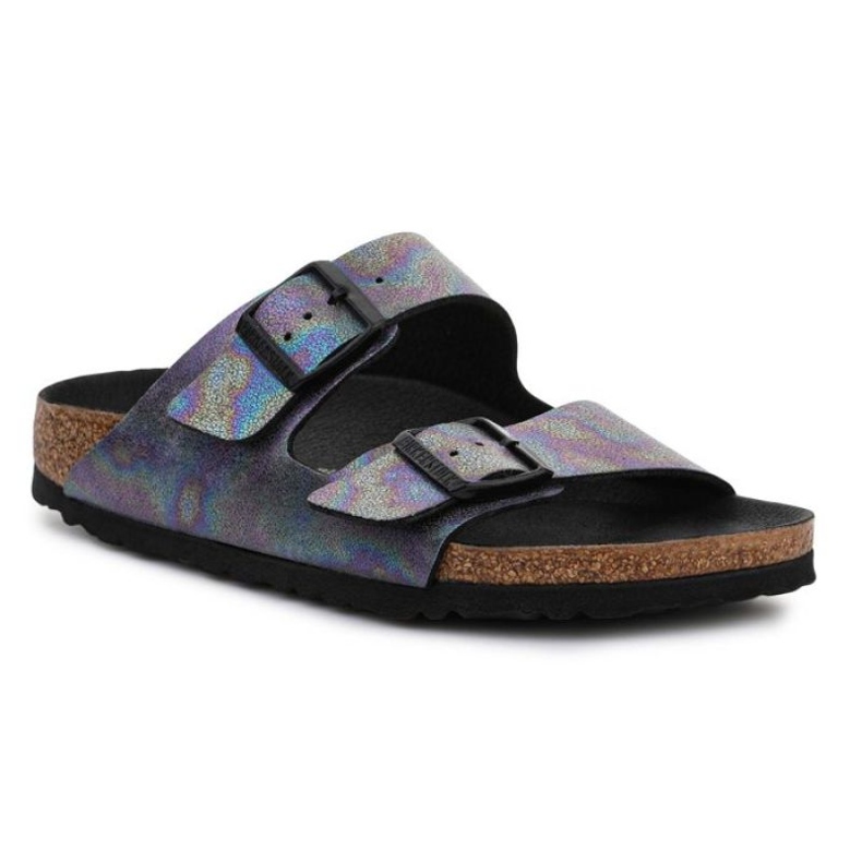 Birkenstock Arizona W 1021251 Iridescent Black fialový modrý vícebarevný Birkenstock Arizona W 1021251 Iridescent Black fialový modrý vícebarevný
