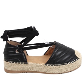 Kotníkové espadrilky Freesia Black černá Kotníkové espadrilky Freesia Black černá