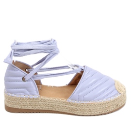Espadrilky frézie fialové po kotníky fialová