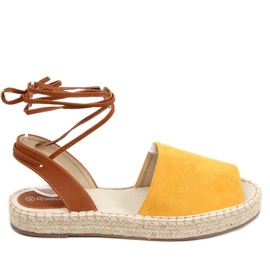 Dámské espadrilky Andrina Yellow hnědý žluť