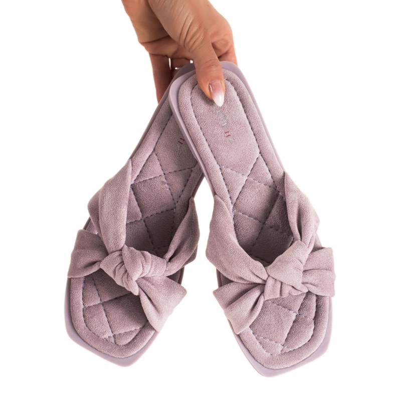 Marquiz Semišové pantofle fialový