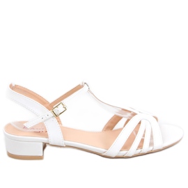 Sparkle White sandály na nízkém podpatku bílý Sparkle White sandály na nízkém podpatku bílý