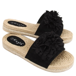 Pantofle Květinové fiesta Primrose Black černý
