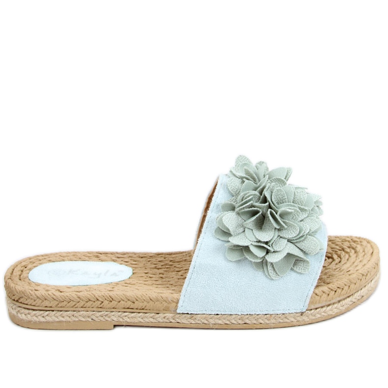 Květinové fiesta Primrose Green pantofle zelená