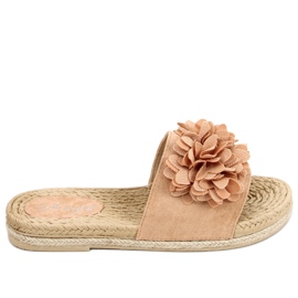 Květinové fiesta Pantofle Primrose Camel béžový