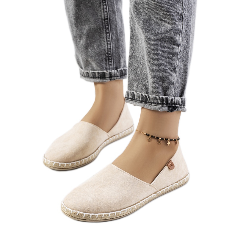 Béžové dámské espadrilky Jacquet béžový Béžové dámské espadrilky Jacquet béžový