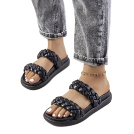 Černé pantofle Angas černý