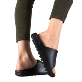 Seastar Pohodlné černé pantofle černý