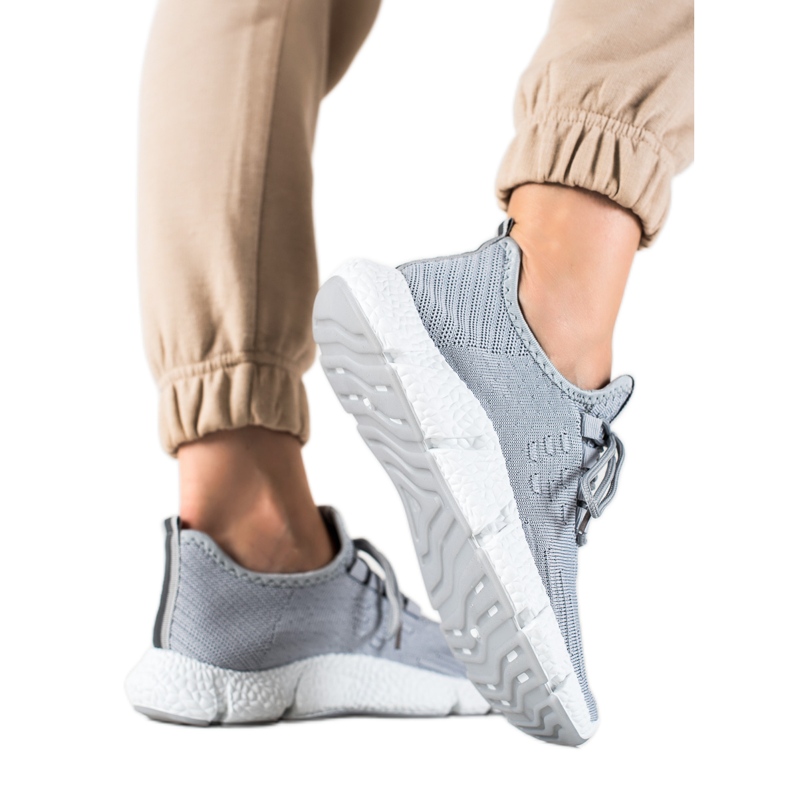 SHELOVET Šedé sportovní tenisky šedá