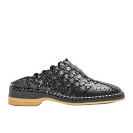 Černé prolamované pantofle Breno černý