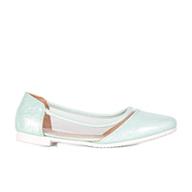 BM Mátově lakované dětské baleríny Liisi zelený
