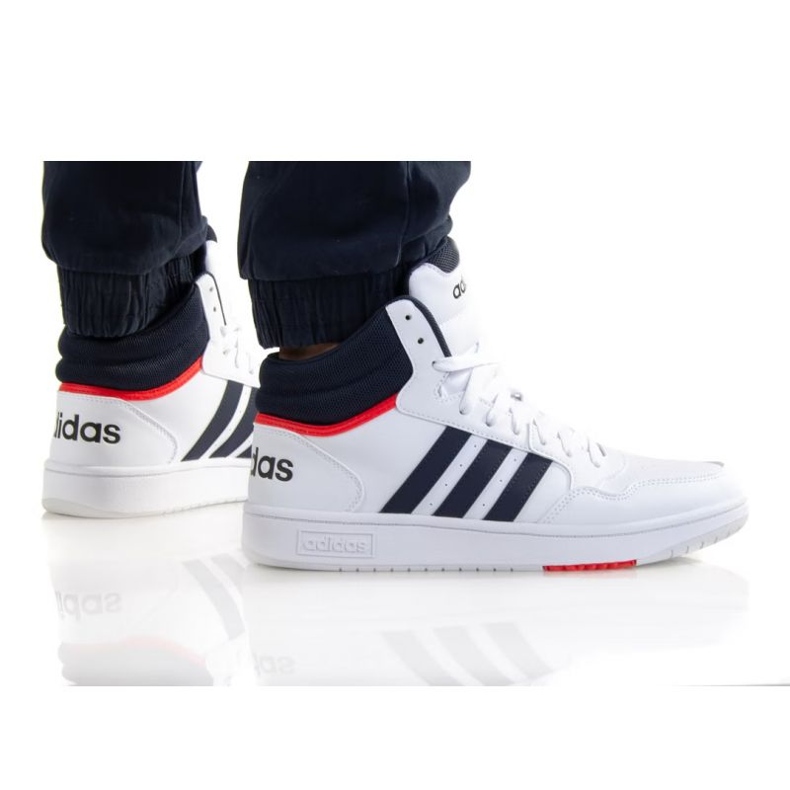 Boty Adidas Hoops 3.0 Mid M GY5543 bílý námořnická modrá