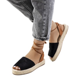 Vázané espadrilky Black Chinner hnědý černý