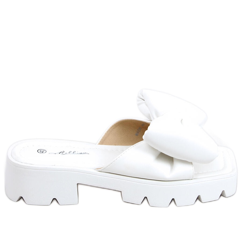 Pantofle Keesha White High Sole bílý Pantofle Keesha White High Sole bílý