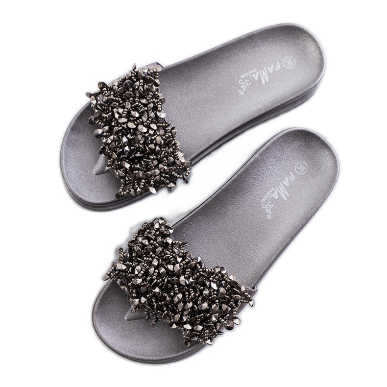 Šedé pantofle na platformě Marthas šedá