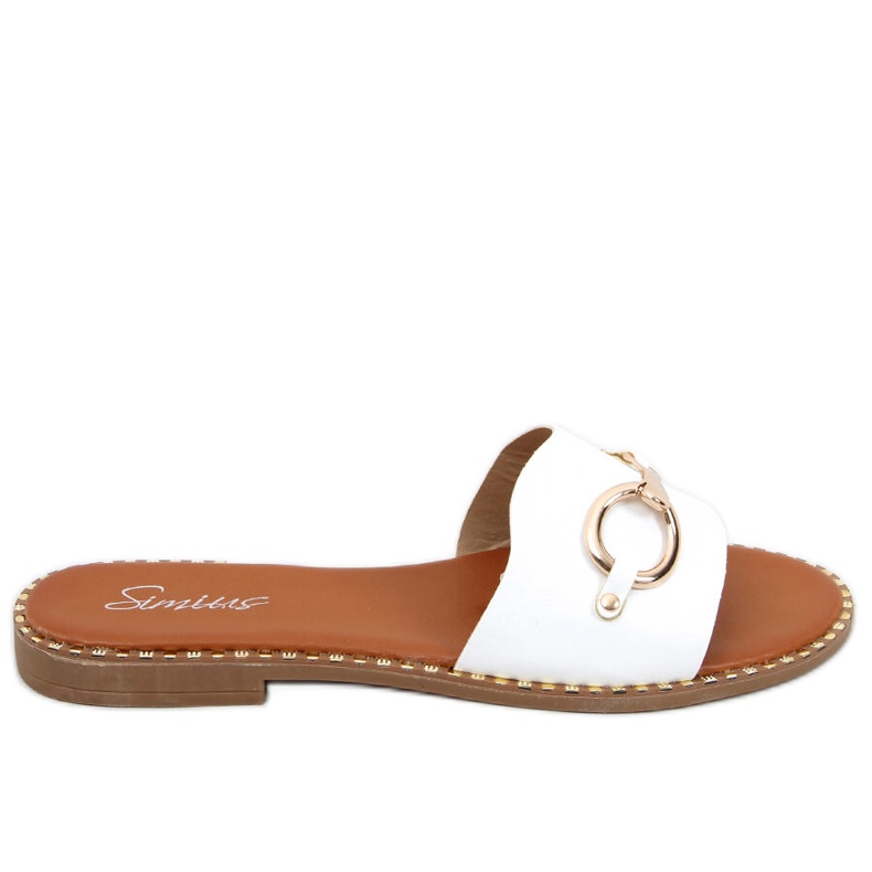 Kettle Bílé dámské pantofle bílý