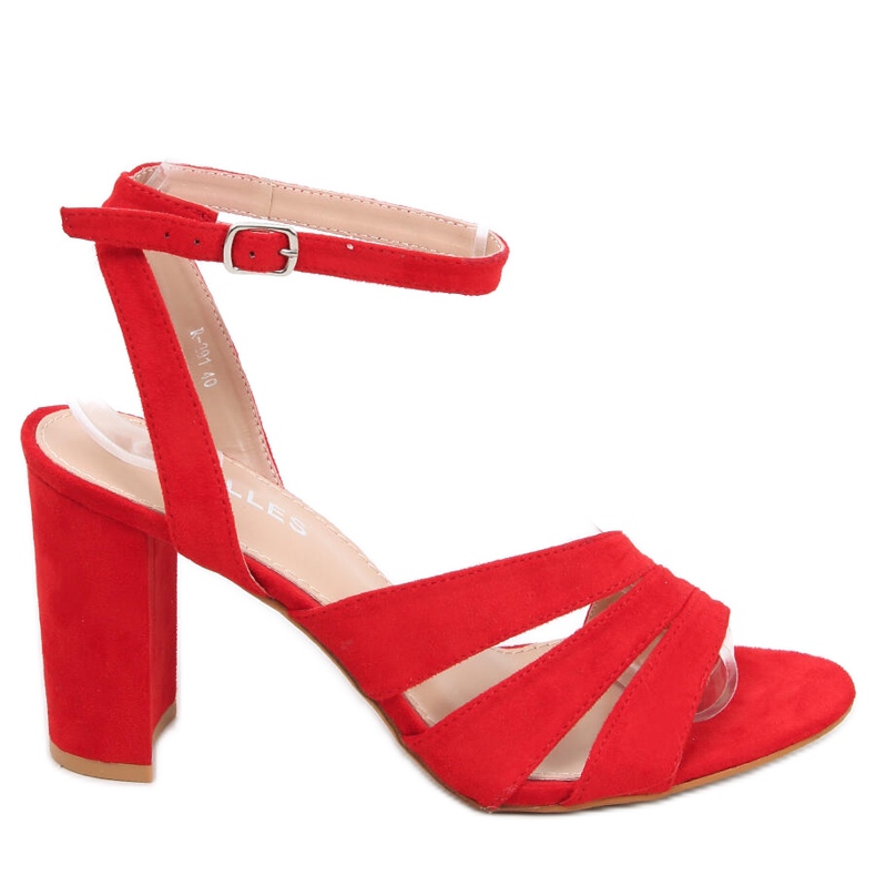 Sandály na podpatku Leslie Red červené Sandály na podpatku Leslie Red červené