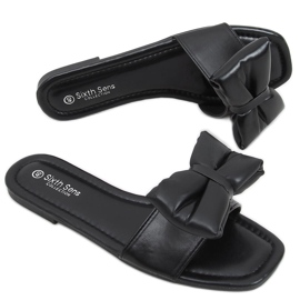 Pantofle Mili Black s mašlí černá