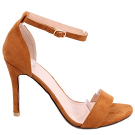 Sandály na vysokém podpatku Sheila DK.CAMEL hnědý