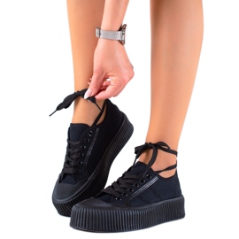 SHELOVET Tenisky Na široké Platformě černý