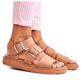 FM1 Sandály s přezkou Camel Reese hnědý