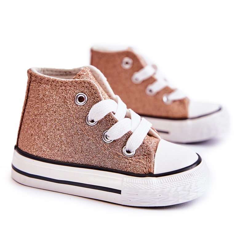 Dětské tenisky Catrina vysoké růžové zlato zlatý zlatý Dětské tenisky Catrina vysoké růžové zlato zlatý zlatý