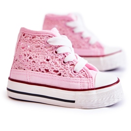 Dětské vysoké tenisky Pink Mona růžový