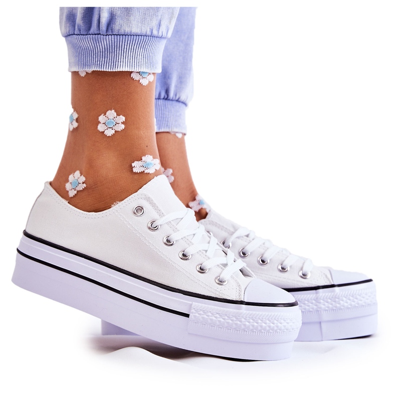 FS3 Dámské tenisky na masivní platformě v bílé barvě Farona bílý