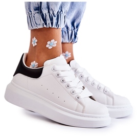 FS3 Dámské sportovní boty na platformě černobílé Eliso bílý černý