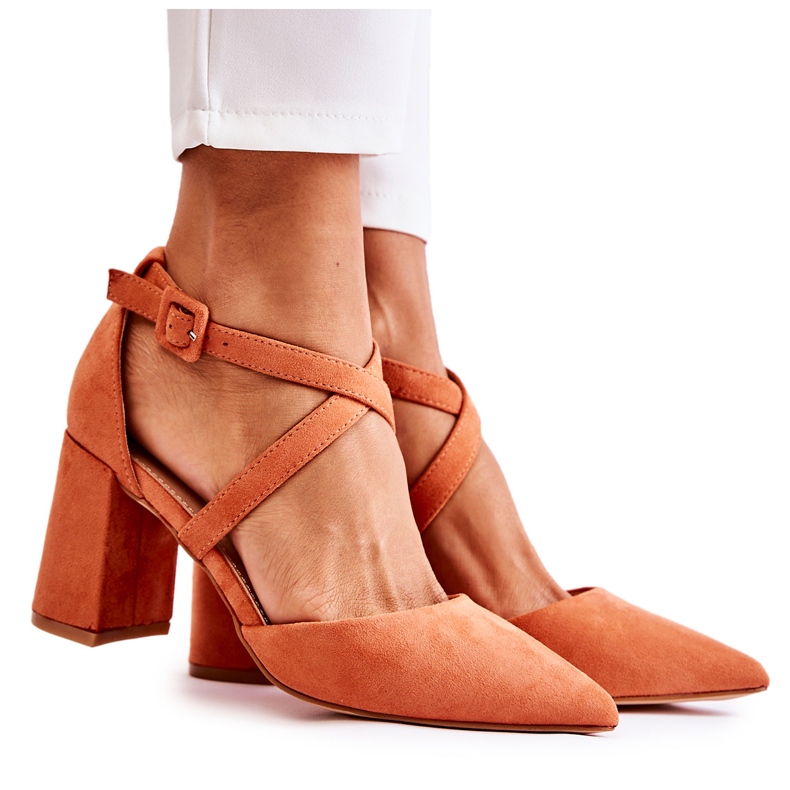 FB1 Módní Sandály Na Sinari Orange Bar oranžový