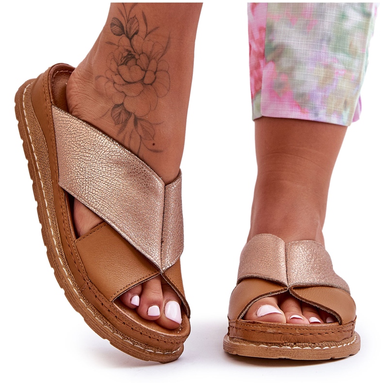 Kožené profilované pantofle Maciejka 04986-29 Hnědá hnědý Kožené profilované pantofle Maciejka 04986-29 Hnědá hnědý