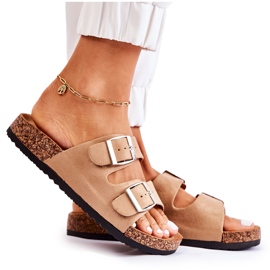 FB1 Dámské pantofle Béžová Misandei béžový