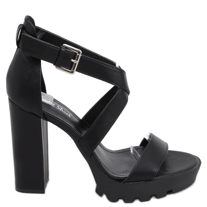 Sandály na platformě Spencer Black černá