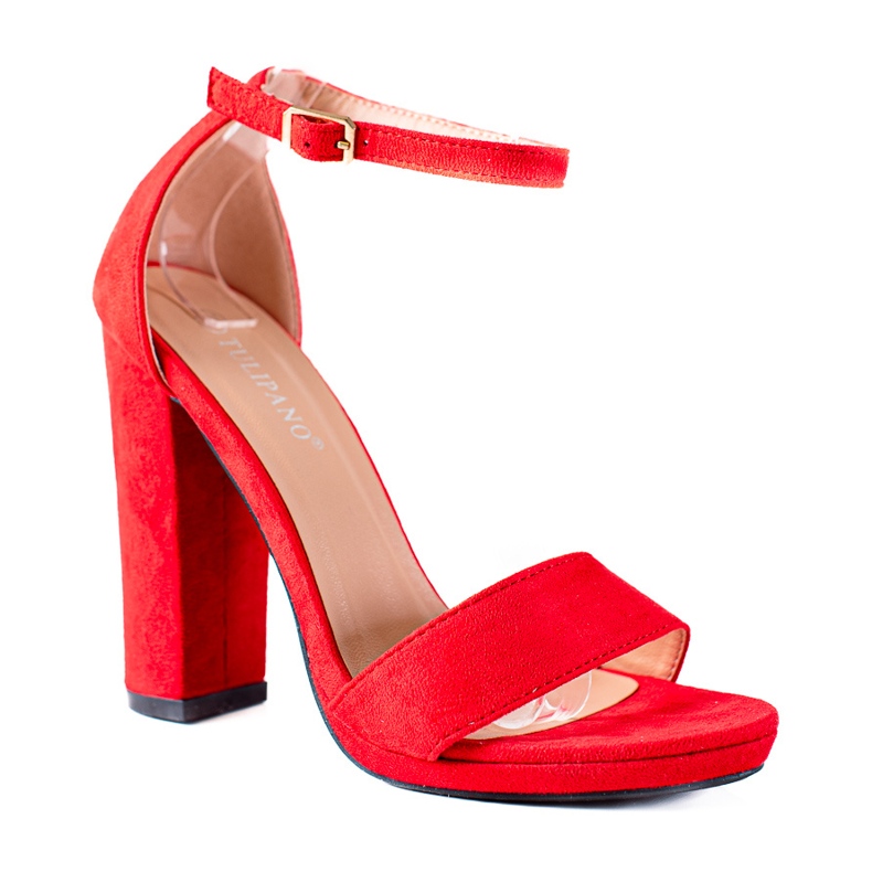 SHELOVET Vysoké Sandály Na Baru červené