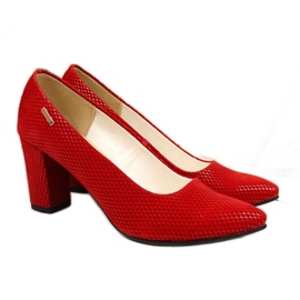 Lodičky na sloupku červená Monique červené Lodičky na sloupku červená Monique červené