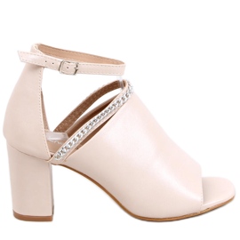 Sandály na vysokém podpatku Mary Beige béžový Sandály na vysokém podpatku Mary Beige béžový