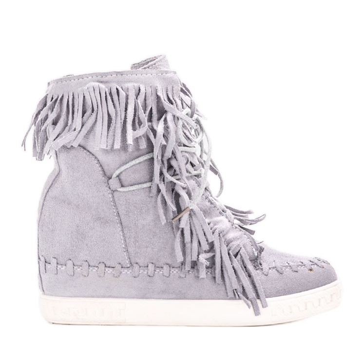 Šedé tenisky na klínku Dias šedá