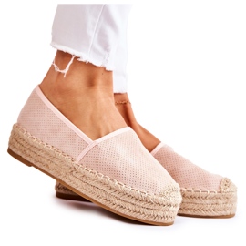 PG1 Dámské espadrilky na růžové platformě marise růžový PG1 Dámské espadrilky na růžové platformě marise růžový