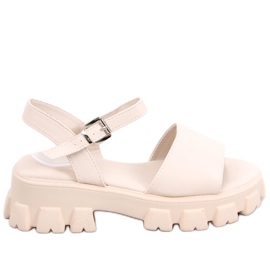 Sandály na silné Saint Beige podrážce béžový Sandály na silné Saint Beige podrážce béžový