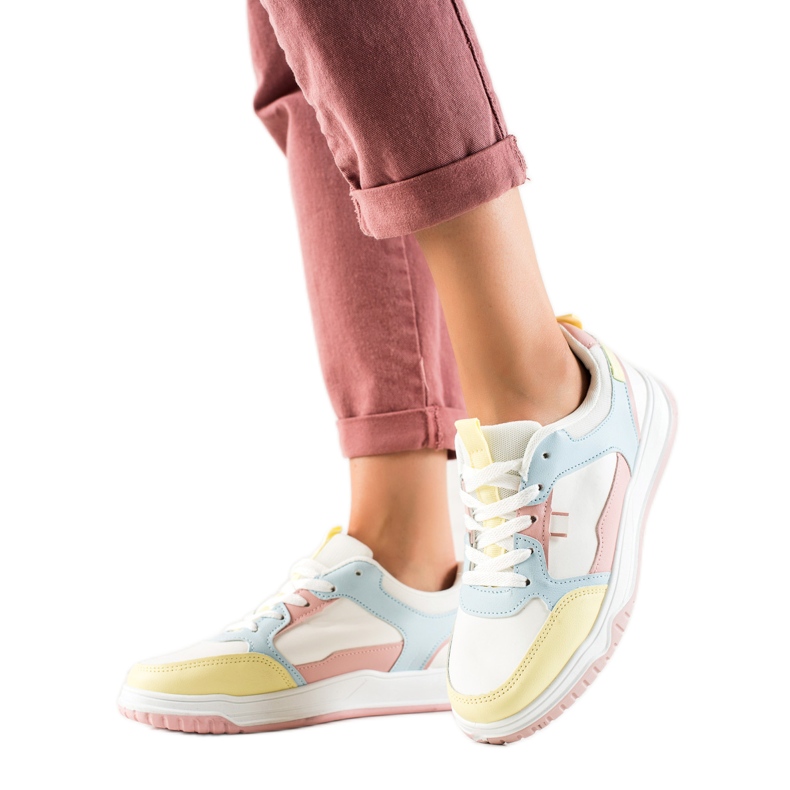 SHELOVET Barevné sportovní boty bílý vícebarevný